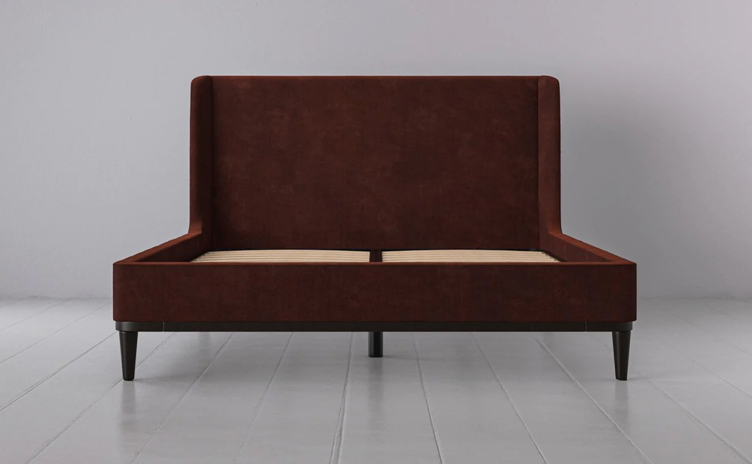 Bed 02 King Sized Bed | Burgundy, 164x104x230cm
