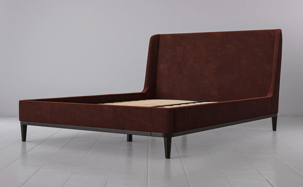 Bed 02 King Sized Bed | Burgundy, 164x104x230cm