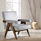 Chinnor Grey Velvet Accent Chair, 68.5x78x85.5cm