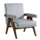 Chinnor Grey Velvet Accent Chair, 68.5x78x85.5cm