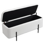 Jed Ecru Boucle 120cm Large Storage Ottoman Bench, 119x44x50.5cm