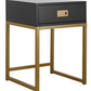 1 Drawer Side Table Black LARGO, 57x40x40cm