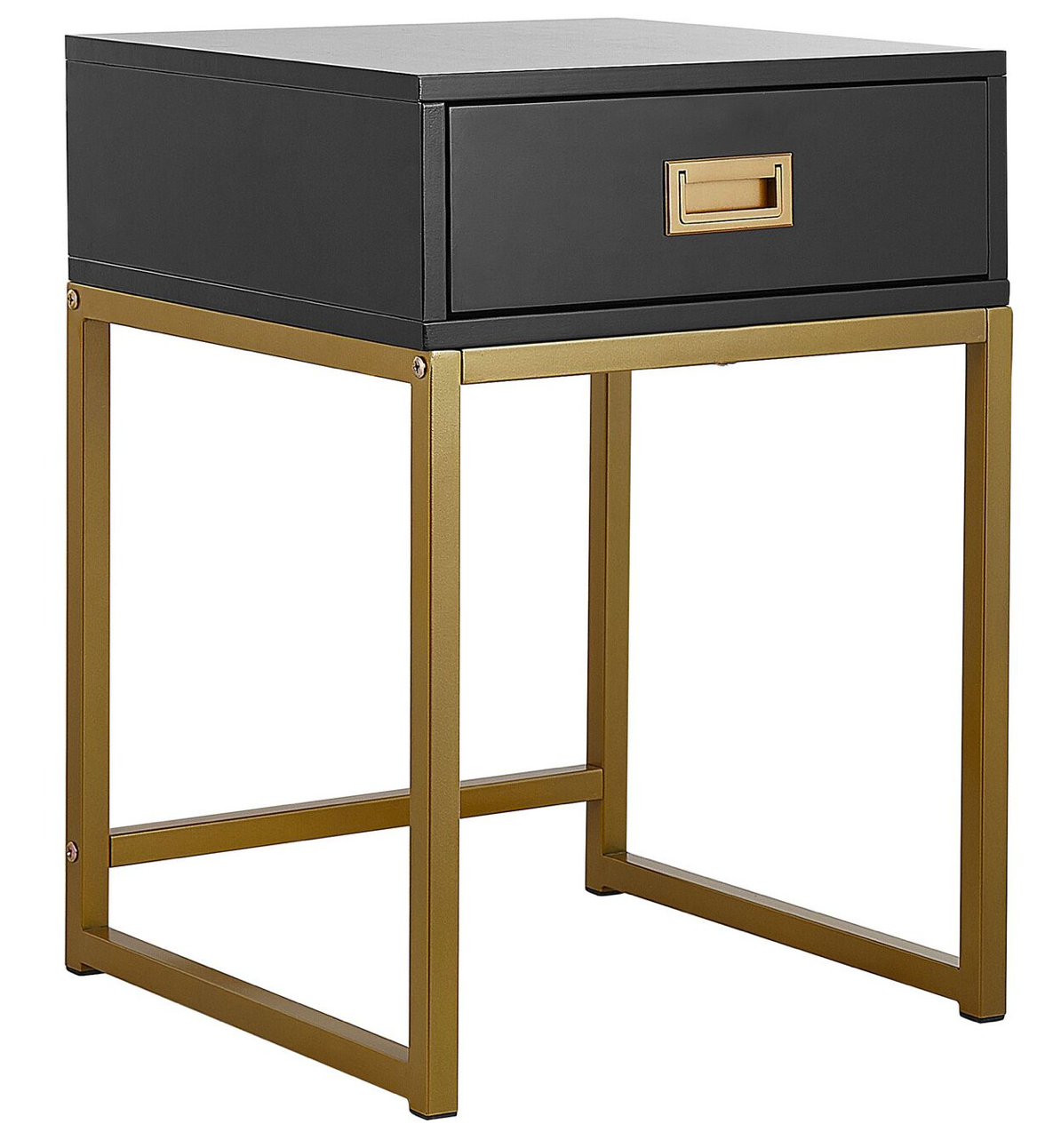 1 Drawer Side Table Black LARGO, 57x40x40cm