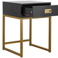 1 Drawer Side Table Black LARGO, 57x40x40cm