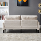 ENKO 2 Seater Beige Fabric Sofa, 89x191x77cm