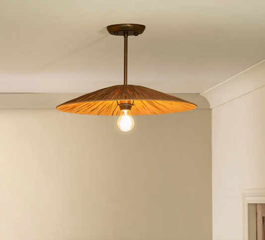 Katari Raffia Ceiling Light - Large, 29x50.5x50.5cm