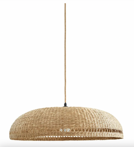 Jutlo Woven Grass 60cm Diameter Ceiling Light Shade, 60x15cm