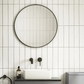 Vernon Rustic White Gloss Ceramic Wall Tiles 75 x 300mm