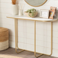 Dorothy Console Table - Gold, White Marble, 77x112x31cm