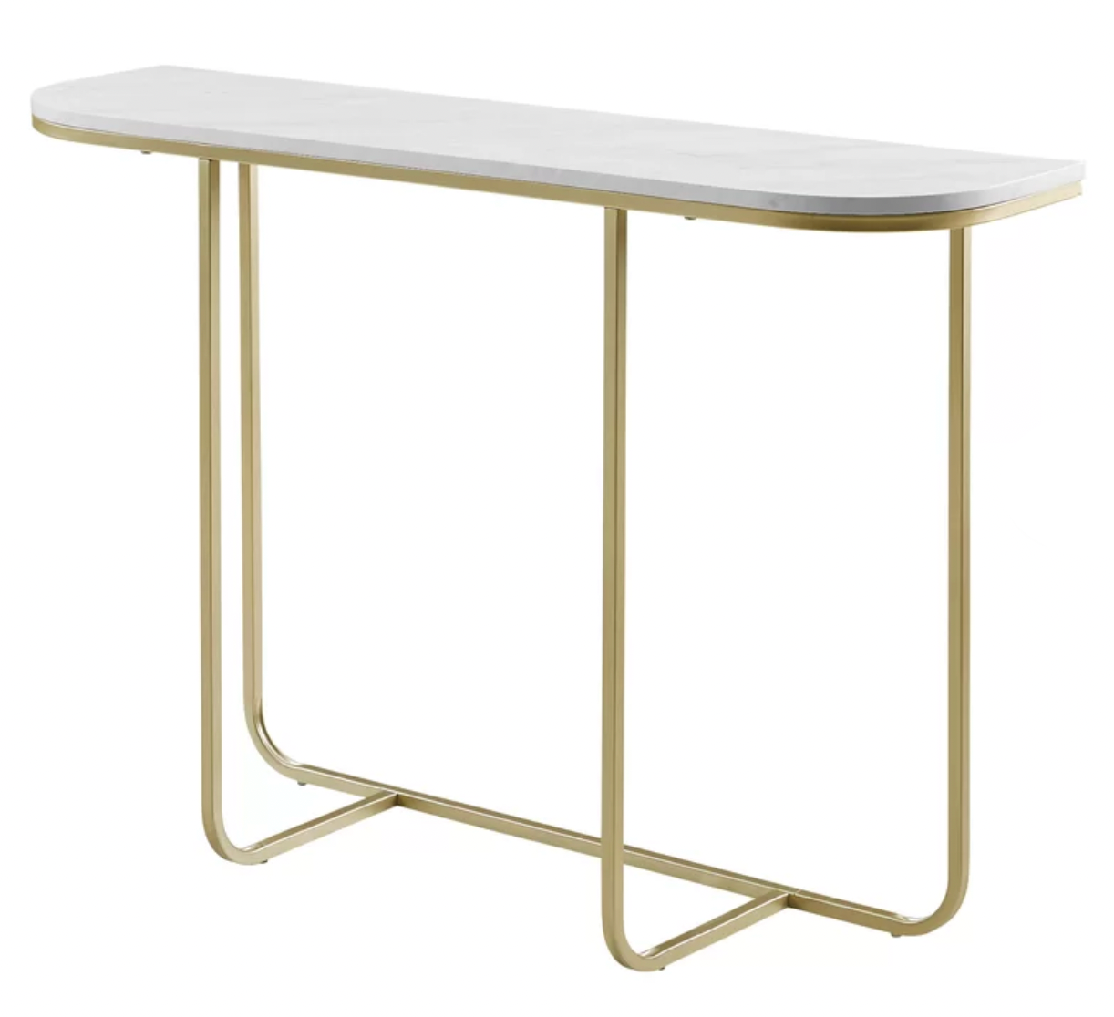 Dorothy Console Table - Gold, White Marble, 77x112x31cm