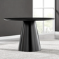 Chowchilla Statement Pedestal Dining Table, Black, 76x120x120cm