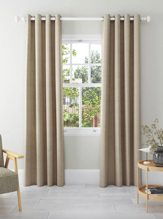 John Lewis Textured Weave Recycled Polyester Pair Blackout Lined Pencil Pleat Curtains