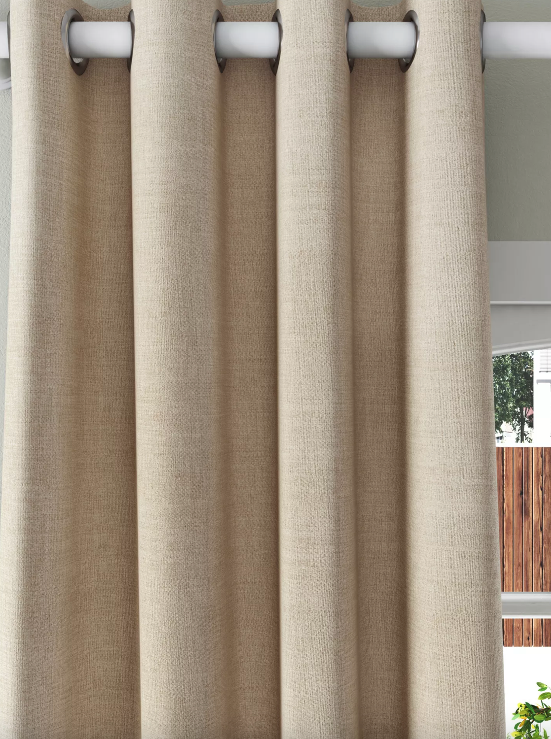 John Lewis Textured Weave Recycled Polyester Pair Blackout Lined Pencil Pleat Curtains