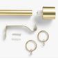 John Lewis ANYDAY Extendable Curtain Pole Kit, Dia.16/19mm, Brushed Brass, L125-216cm