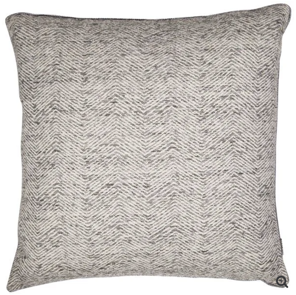 Malini Ripple Charcoal Cushion 43 x 43