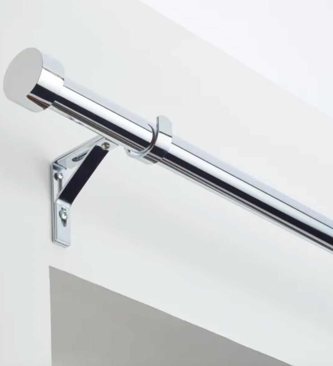 Trinity Metal Extendable Eyelet Curtain Pole 25/28mm - Chrome