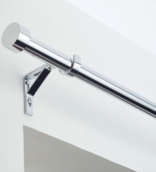 Trinity Metal Extendable Eyelet Curtain Pole 25/28mm - Chrome