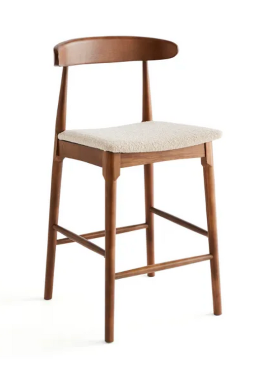 Elements Alva Bar Height Stool, Warm Sand Boucle, 95x53x47cm