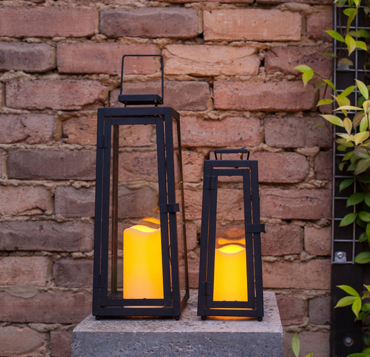 Lights4fun Set of 2 Decorative Candle Lanterns
