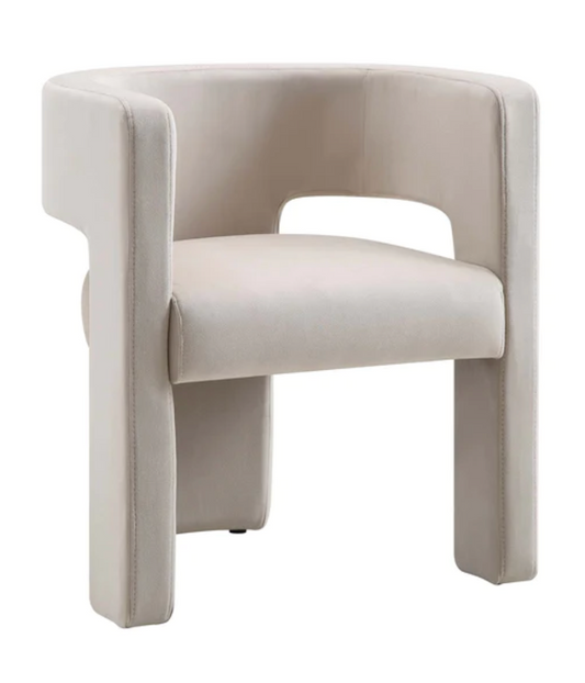 Greenwich Champagne Velvet Dining Chair, 59x53x68cm