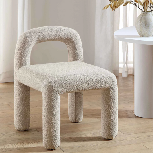 Libby Light Taupe Boucle Dining Chair, 52x58x70cm