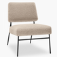 Holly Accent Chair, Taupe Boucle & Black, 78x56x69cm