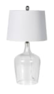 Glass Bottle Shaped Table Lamp with Shade