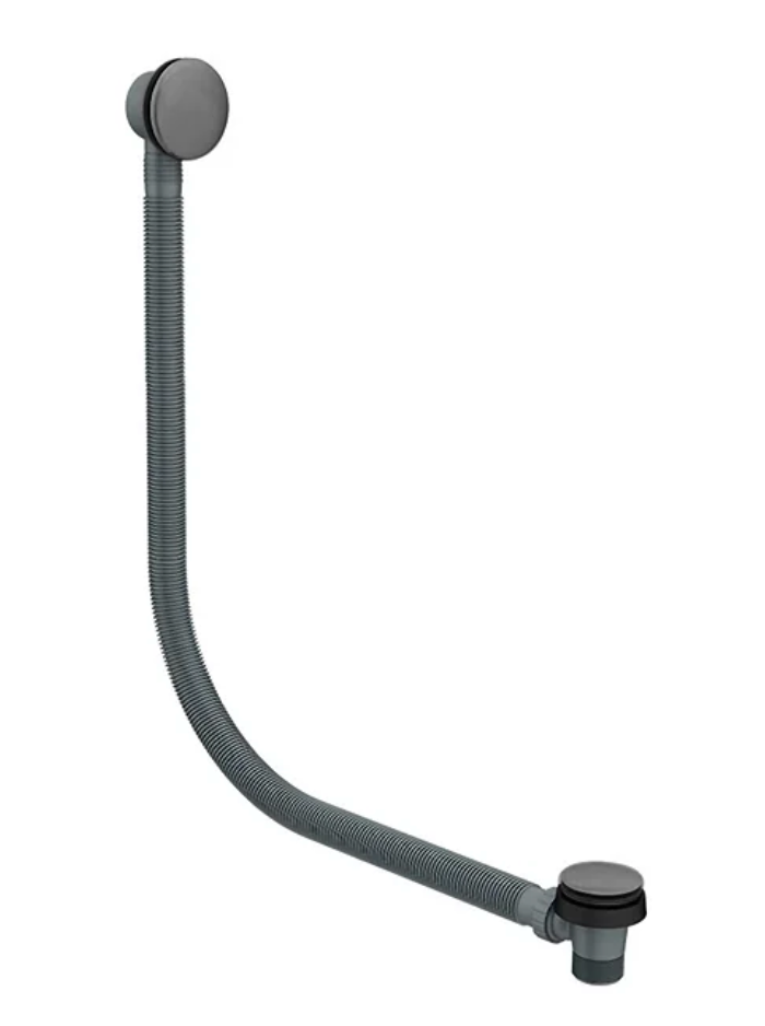 Arezzo Twilight Black Chrome Easy Clean Click Clack Bath Waste with Overflow
