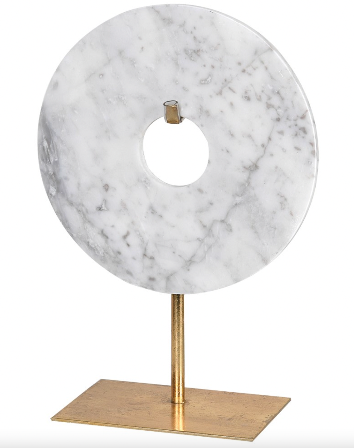 Small White Disc On Stand