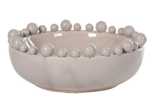 Decorative Cream Bobble Edged Bowl