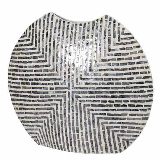 Smoke Capiz Vase