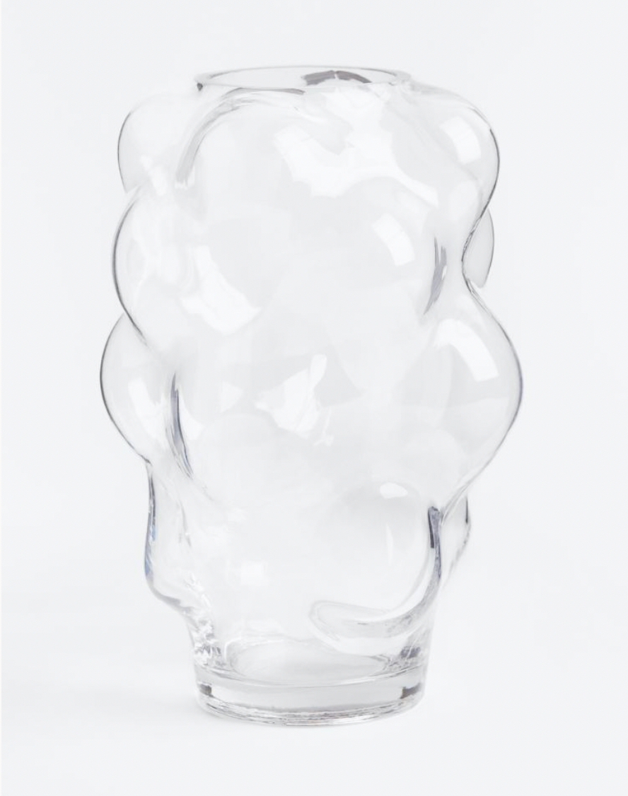 Bubbled glass vase