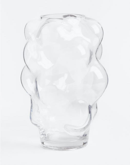 Bubbled glass vase