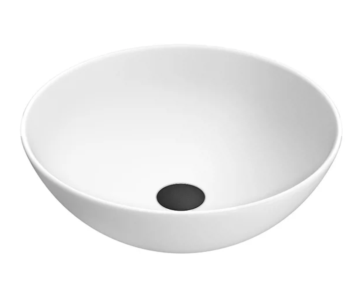 Arezzo 400mm Matt White Round Counter Top Basin