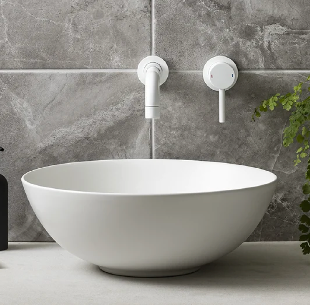 Arezzo 400mm Matt White Round Counter Top Basin