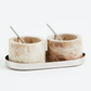 Marble salt and pepper bowls