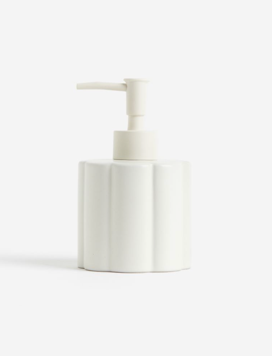 Stoneware soap dispenser
