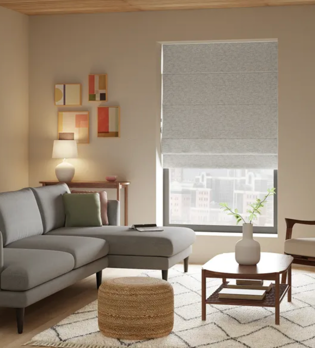 Luna Dove Grey Blackout Roman Blind