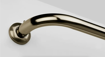 Room Darkening Metal Extendable Curtain Pole - Antique Brass