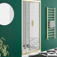 Toreno Brushed Brass 760 x 1850 Bi-Fold Shower Door