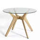 Habitat Zela Glass 4 Seater Dining Table - Natural, 75x110cm