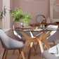Habitat Zela Glass 4 Seater Dining Table - Natural, 75x110cm