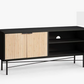 John Lewis ANYDAY Ridge TV Stand for TVs up to 32", Black, 56x127x35cm