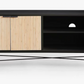 John Lewis ANYDAY Ridge TV Stand for TVs up to 32", Black, 56x127x35cm