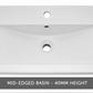 Emily 800mm Floorstanding 2 Drawer Vanity Unit & Mid-Edged Basin - Natural Oak