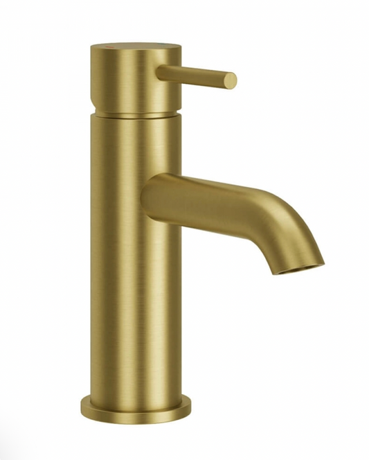 Harbour Clarity Brushed Brass Basin Mixer Tap & Waste