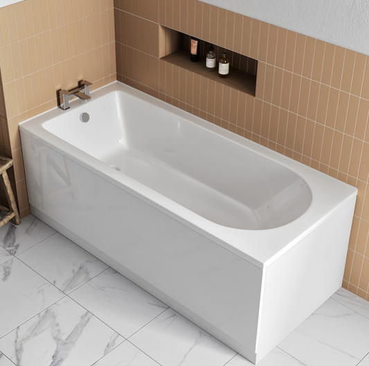Drench Straight Single Ended Bath - Curved 1700mmx750mm