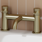Drench Core Deck Mounted Bath Filler - Brushed Brass