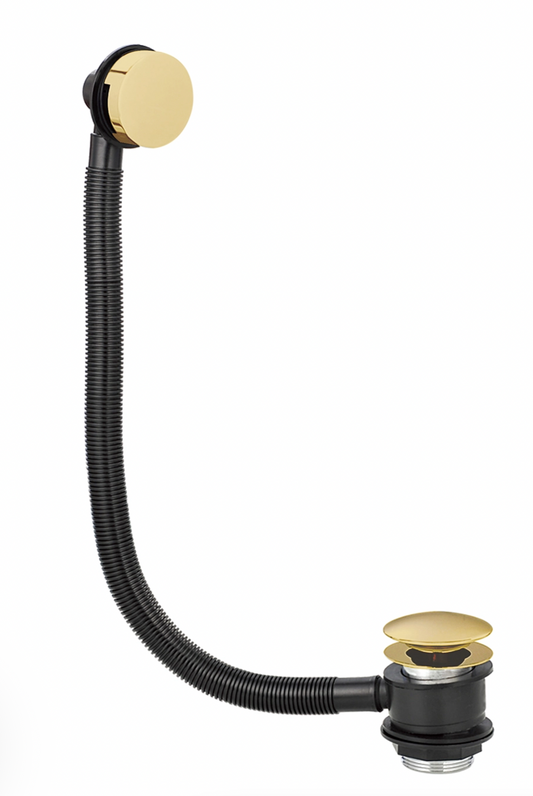 Drench Bath Click Clack Waste with Overflow - Brushed Brass