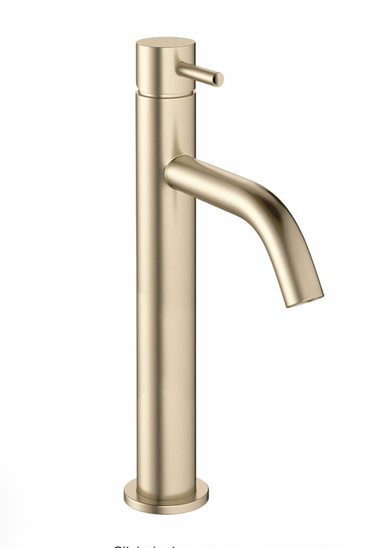 Crosswater MPRO Basin Tall Mixer Tap - Brushed Brass